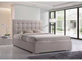 4ft6 Double Nevada Sand Beige Fabric Upholstered Bed Frame